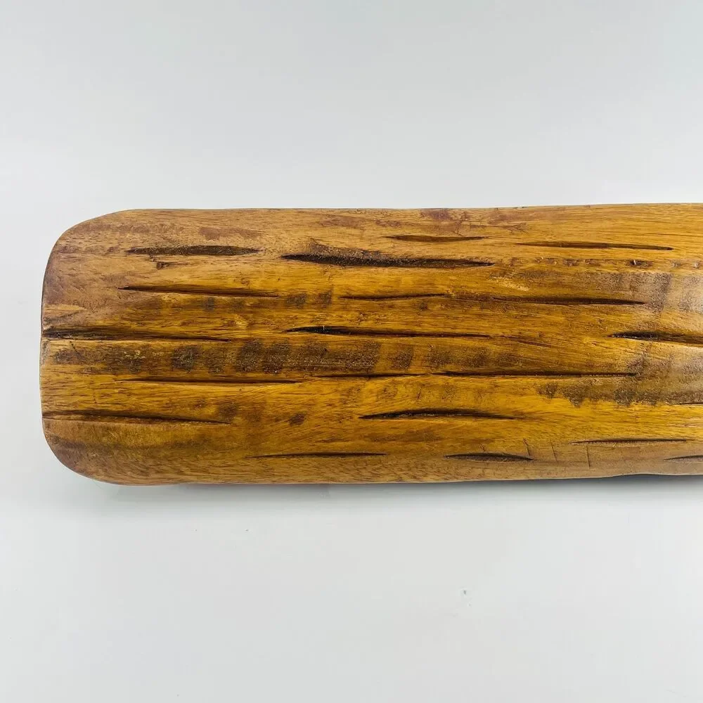 Native American 3-Face Wood Totem Pole Beaver Hand Carved Sculpture 16